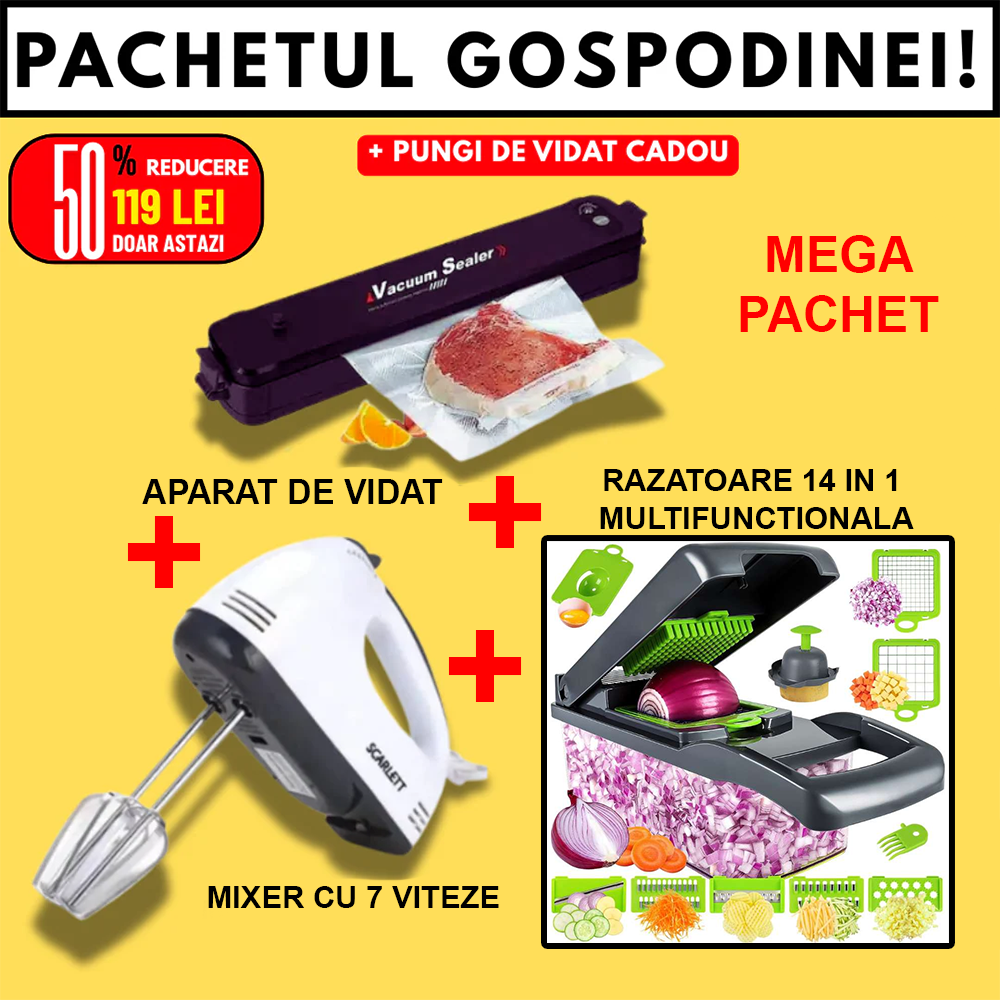 PACHETUL GOSPODINEI – Tot ce ai nevoie în bucătărie, la un SUPER PREȚ!