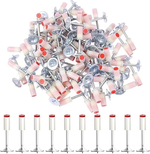 Set 100 Buc Cuie Otel Galvanizat Tip Ciuperca Pentru Pistoale Profesionale, Diametru 7.2 mm