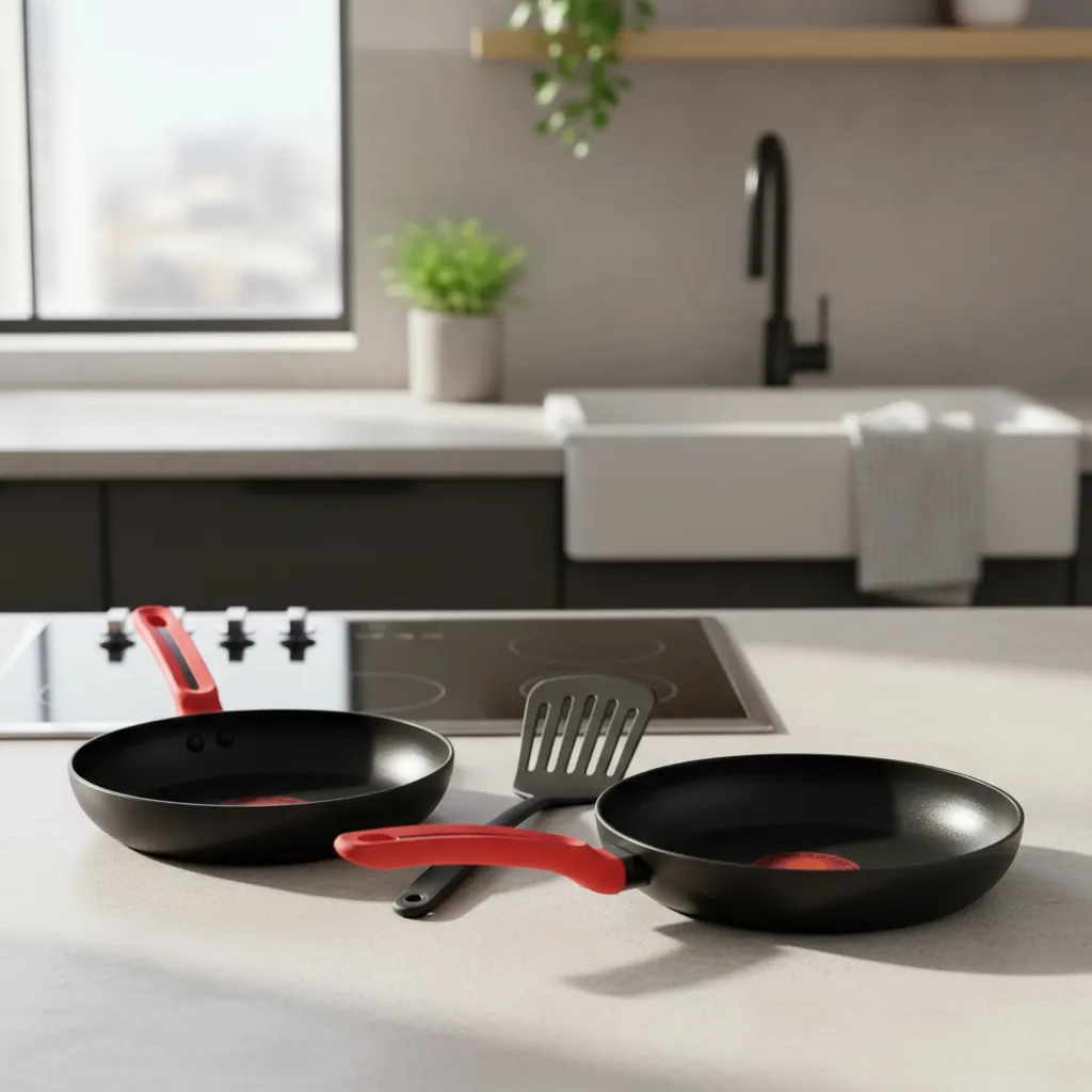 Set Complet: Tigăi 20 și 24 cm + Spatulă CADOU