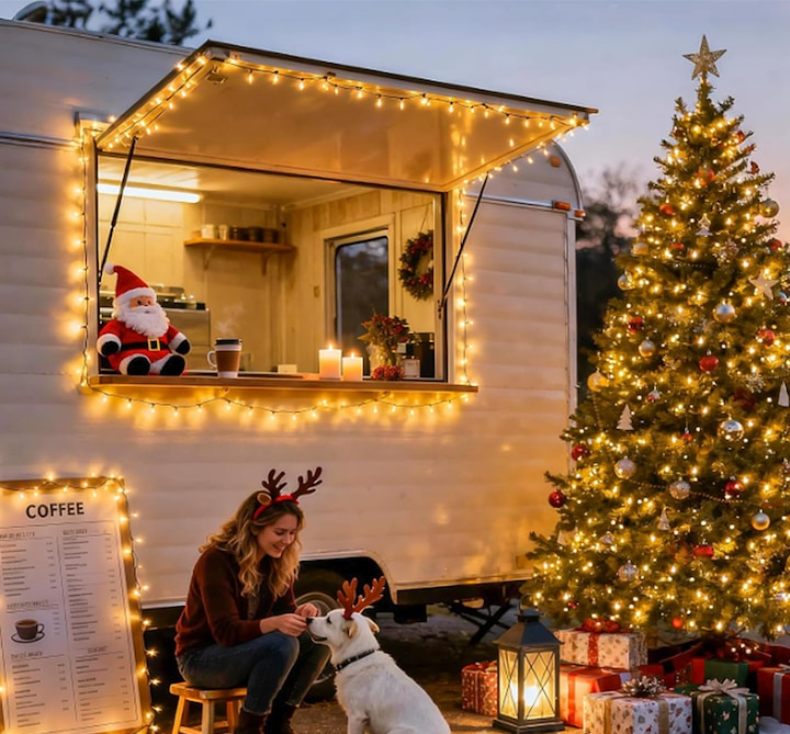 1+1 GRATIS: Instalatie de Craciun Liniara, Interior/Exterior, Rola 100 m, 8 Jocuri de Lumini, Alb Cald