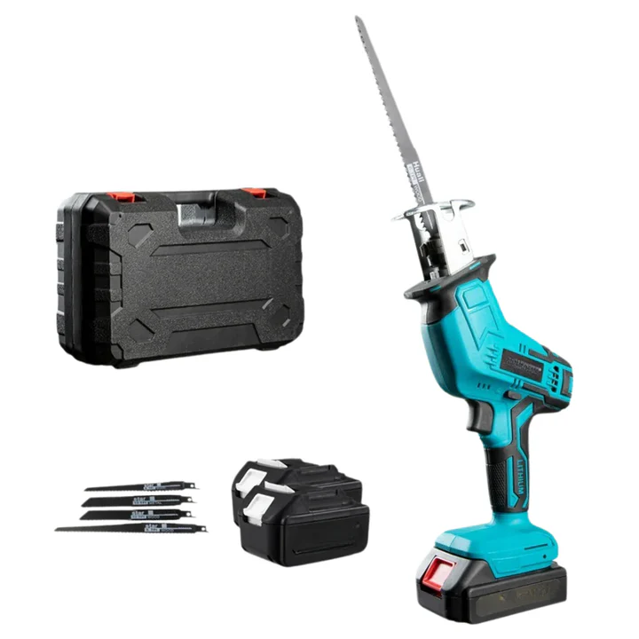 Fierastrau electric tip sabie pentru oase si carne, cu 2 acumulatori, 48V, 5 panze