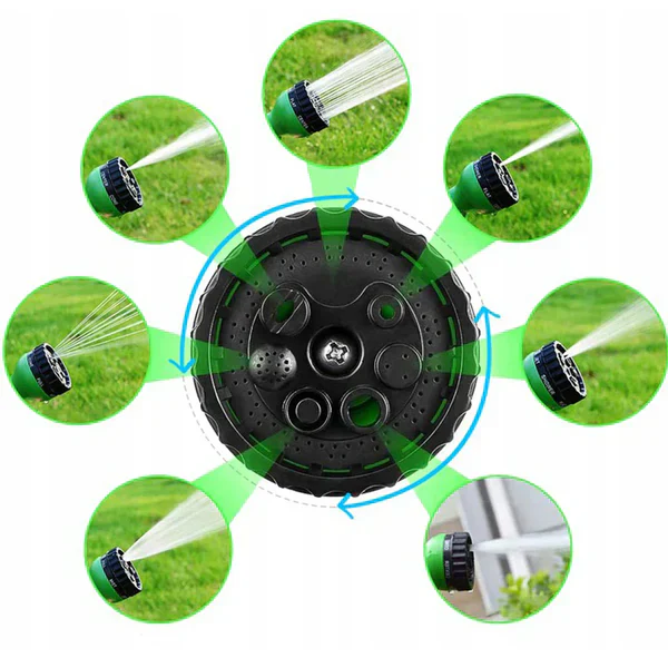 PACHET COMPLET: 2X GARD ARTIFICIAL CU FRUNZE 6m+ CADOU: FURTUN EXTESIBIL 30M +PISTOL CU 7 TIPURI DE JET